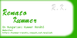 renato kummer business card